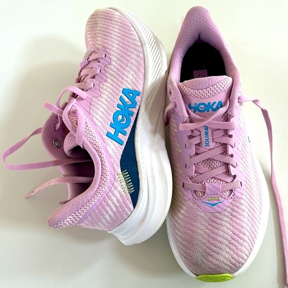 HOKA Solimar COLOR: Pink Twilight / Lettuce Size 7.5 Women’s Size 7.5 - Picture 4 of 15